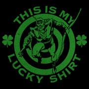 Men's Justice League St. Patrick's Day Green Arrow This is my Lucky Shirt  Adult T-Shirt