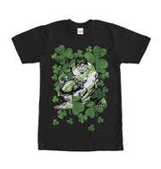 Men's Marvel St. Patrick's Day Hulk Clover Field  Adult T-Shirt