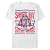 Men's Shelby Cobra Blue and Red Distressed Poster  Adult T-Shirt