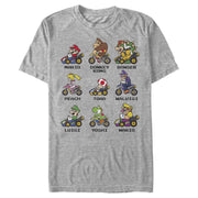 Men's Nintendo Mario Kart Cast  Adult T-Shirt