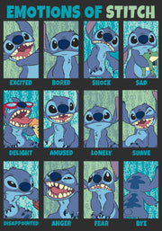 Men's Lilo & Stitch Emotions of 626  Adult T-Shirt