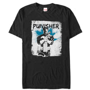 Men's Marvel Punisher Paint Streak Print  Adult T-Shirt