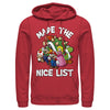 Men's Nintendo Mario Character Nice List  Adult Pull Over Hoodie