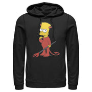 Men's The Simpsons Devil Bart  Adult Pull Over Hoodie