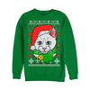 Women's Lost Gods Ugly Christmas Crazy Cat  Adult Sweatshirt