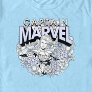 Men's Marvel Floral Carol Danvers  Adult T-Shirt