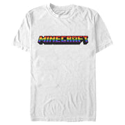 Men's Minecraft Rainbow Logo  Adult T-Shirt