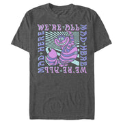 Men's Alice in Wonderland We're All Mad Here Trippy  Adult T-Shirt