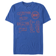 Men's Nerf Favorite Blaster Outline  Adult T-Shirt