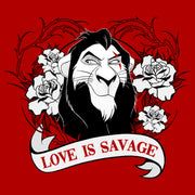 Men's Lion King Scar Valentine's Day Love is Savage  Adult T-Shirt