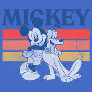 Men's Mickey & Friends Retro Pluto and Mickey Mouse  Adult Tank Top