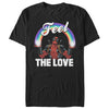 Men's Marvel Deadpool Feel the Love Rainbow  Adult T-Shirt