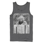 Men's Star Wars Yoda Words of Wisdom  Adult Tank Top