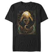 Men's Marvel: Moon Knight Gold Winged Scarab Portrait  Adult T-Shirt