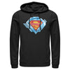 Men's Superman Logo Chrome Machine  Adult Pull Over Hoodie