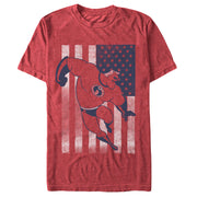 Men's The Incredibles American Flag Bob Parr  Adult T-Shirt