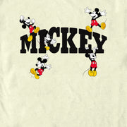 Men's Mickey & Friends Character Name  Adult T-Shirt