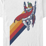 Men's Star Wars Boba Fett Retro Stripes  Adult T-Shirt