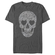 Men's Lost Gods Lace Print Heart Skull  Adult T-Shirt