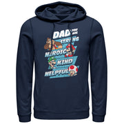 Men's Nintendo Father's Day Mario Dad Qualities  Adult Pull Over Hoodie