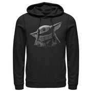 Men's Star Wars: The Mandalorian The Child Shadow  Adult Pull Over Hoodie