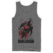 Men's Superman Flight Looking On  Adult Tank Top