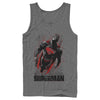 Men's Superman Flight Looking On  Adult Tank Top