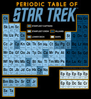 Men's Star Trek Periodic Table Of Starfleet  Adult Pull Over Hoodie