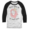 Men's Lion King Simba and Mufasa Best Dad in the Pride Lands  Adult Baseball Tee