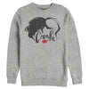 Men's Cruella Red Lips Logo  Adult Sweatshirt