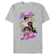 Men's Encanto Mirabel, Luisa and Isabela Familia es Todo  Adult T-Shirt