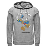 Men's Mickey & Friends Donald Duck Angry Jump  Adult Pull Over Hoodie