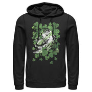 Men's Marvel St. Patrick's Day Hulk Clover Field  Adult Pull Over Hoodie