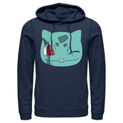 Men's Pokemon Bulbasaur Wink Face  Adult Pull Over Hoodie