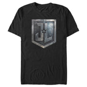 Men's Zack Snyder Justice League Stone Shield Logo  Adult T-Shirt