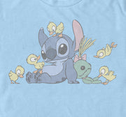 Men's Lilo & Stitch Distressed Ducklings  Adult T-Shirt