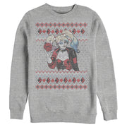 Men's Batman Ugly Christmas Harley Quinn  Adult Sweatshirt