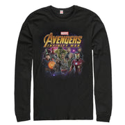 Men's Marvel Avengers: Infinity War Character Shot  Adult Long Sleeve Shirt