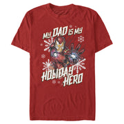 Men's Marvel Iron Man Dad Holiday Hero  Adult T-Shirt