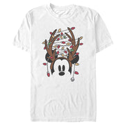 Men's Mickey & Friends Antlers with Christmas Lights  Adult T-Shirt