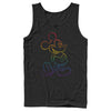 Men's Mickey & Friends Rainbow Mickey Mouse Outline  Adult Tank Top