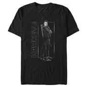 Men's Marvel Hawkeye Black and White Snapshot  Adult T-Shirt