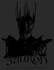 Men's The Lord of the Rings Fellowship of the Ring Sauron Black and White  Adult T-Shirt