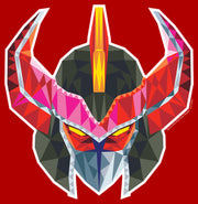 Men's Power Rangers Megazord Geometric Helmet  Adult T-Shirt