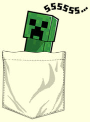 Men's Minecraft Faux Pocket Creeper  Adult T-Shirt