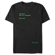 Men's The Matrix Everything Has an End  Adult T-Shirt