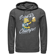 Men's The Simpsons Drink Up, Champs  Adult Pull Over Hoodie