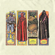 Men's Star Wars: Return of the Jedi Return of the Jedi Retro Distressed Character Cards  Adult T-Shirt