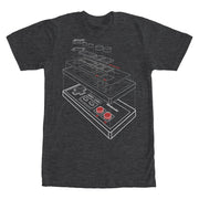 Men's Nintendo Layered NES Controller  Adult T-Shirt