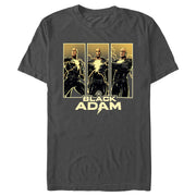 Men's Black Adam Triple Hero Box  Adult T-Shirt